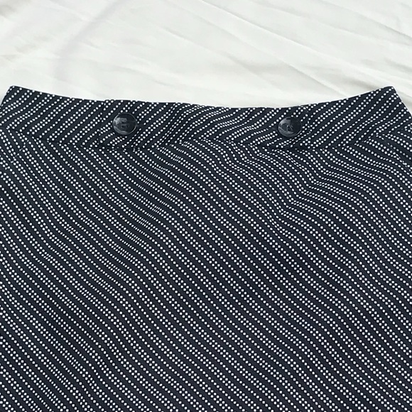 Worthington Black and White Striped A Line Skirt - Picture 2 of 6